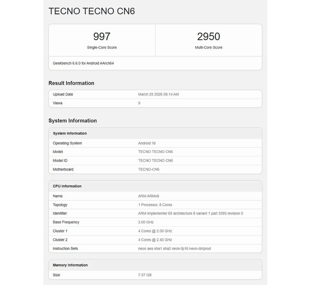 Tecno Camon Slim Siap Meluncur, Bodinya Super Tipis Tapi Ditopang Dimensity 7100 dan Android 16