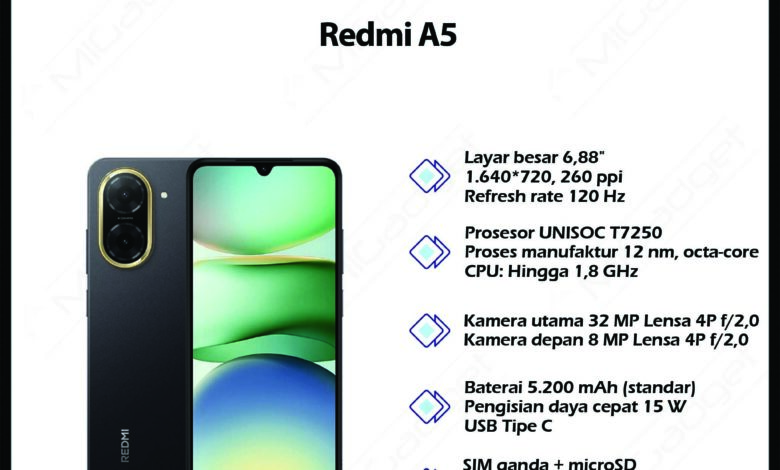 Redmi A5 Bikin HP Murah 2026 Terasa Naik Kelas, Kamera 32 MP Dan Baterai Besar
